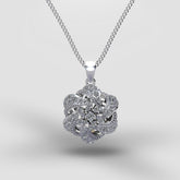 Micro Diamond style Flora Set - Silver (With chain)